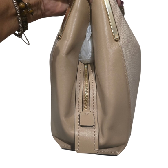 Coach C9078 Dalton 31 With Coach Badge Taupe Jacquard & Leather Shoulder Bag NWT - Picture 8 of 16